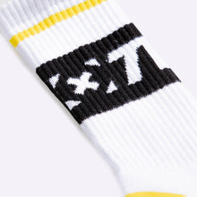 Load image into Gallery viewer, TWL - EVERYDAY CORE SOCKS - WHITE/BLACK/YELLOW
