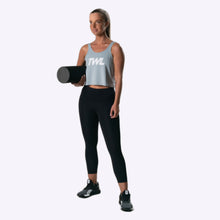 Load image into Gallery viewer, TWL - Women's Cropped Spirit Tank - POWDER BLUE/WHITE
