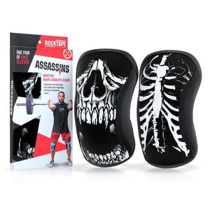 RockTape Assassins Knee Sleeves - 5mm & 7mm - Skull - PAIR