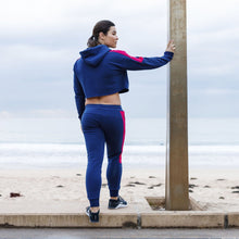 Load image into Gallery viewer, The WOD Life - Women's Wanderer Cuffed Jogger Pants - INDIGO/CERISE
